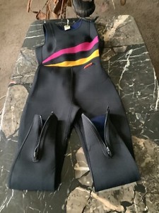 Bare Women’s Velocity Sleeveless Black Rainbow Wetsuit Size 14