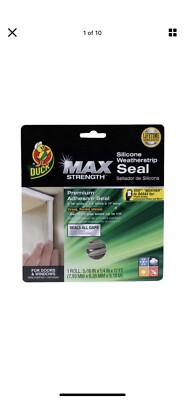 Duck Max Strength White Silicone 17 ft. Weatherstrip Seal 5/16'' wide x 17' lon