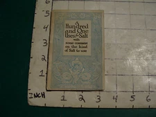 vintage booklet: 1914  A hundred and one uses for Salt, DIAMOND CRYSTAL SALT co.