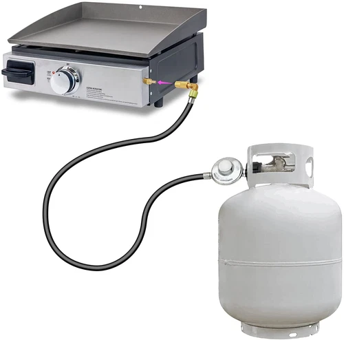 Adaptador de manguera reguladora de propano de 6 pies para parrilla de mesa Blackstone de 17" y 22" - Imagen 5 de 13