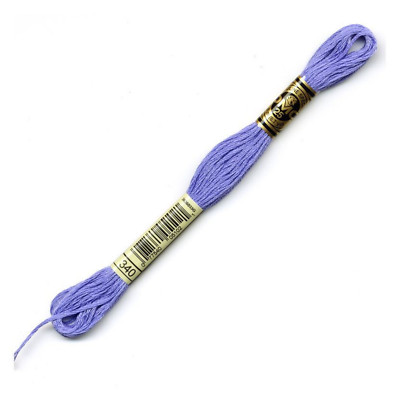 DMC 8 METER STRANG BAUMWOLLE KREUZSTICHGARN DMC 340 mittelblau violett 