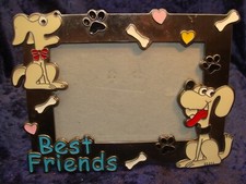 Best Friends Puppies  Picture Frame  6.25x4.75  Holds 4x3 Photo VGC 