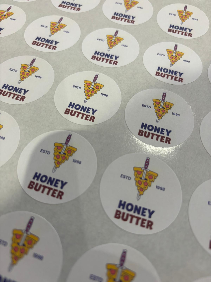 PERSONALISED ROUND PRINTED STICKERS CUSTOM LOGO LABELS BUSINESS ...