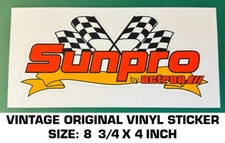 SUNPRO BY ACTRON TEST EQUIPMENT-VINTAGE ORIGINAL VINYL DECAL STICKER-AUTOMOTIVE