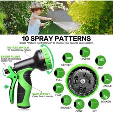 50ft Water Hose - Upgraded Leakproof Lightweight No-Kink Garden Hose, Flexible