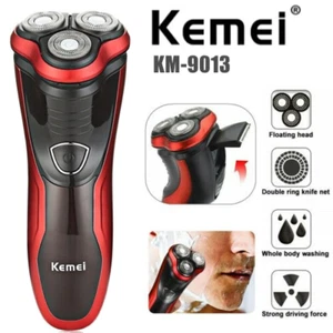 Men Razor Rotary Electric Shaver Pop-Up Trimmer Wet Dry Kemei KM-9013 Rechargeab