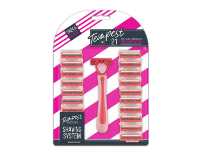 Damen Rasierhobel Set - Dreifachklinge + 20 extra Nachfüllpackungen beste Qualität 