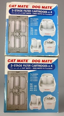 Cat Mate / Dog Mate Replacement 3 Stage Filter Cartridges NEW x6 Fits all Models