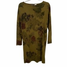 Nina Leonard dress sweater Large Petite floral Lennie Petite Style# 27-2241