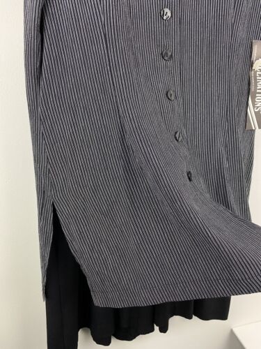 Vtg Inclinations Size 12 Women’s Black White Striped Sleeveless Short Romper NWT - Picture 4 of 10