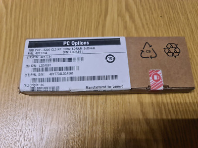 Lenovo 40Y7734 (1GB, PC2-5300 (DDR2-667), DDR3 SDRAM, 667 MHz, SO DIMM 200-pol.)