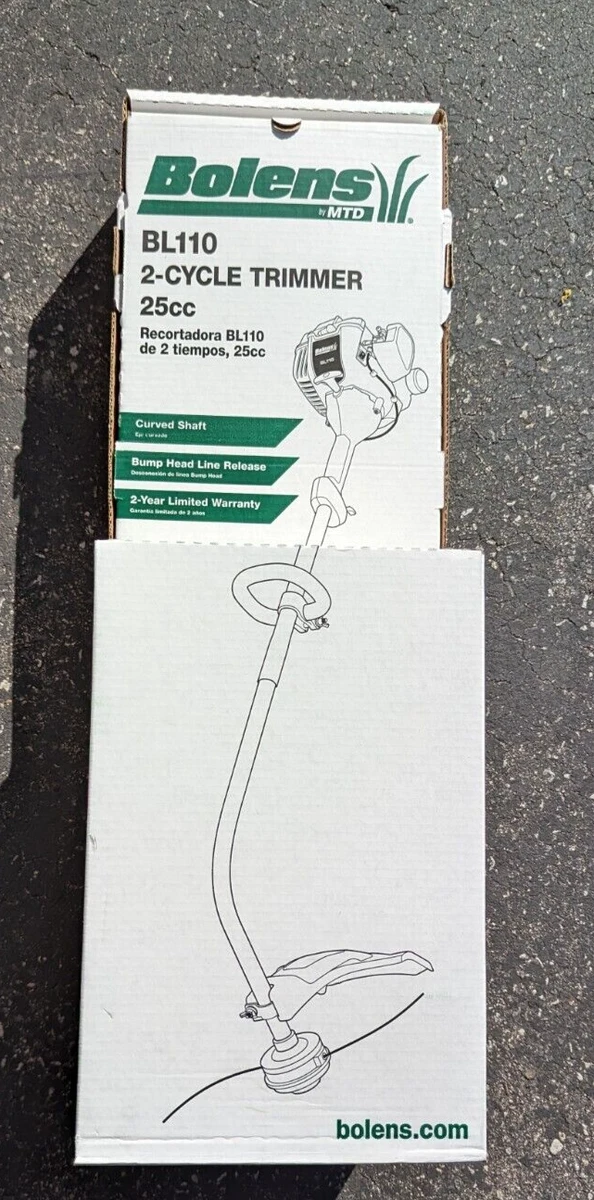 New Bolens Bl110 25 cc 2 cycle 16 in Curved Gas String Trimmer eBay