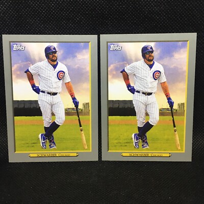  (2) 2020 Topps Turkey Red Kyle Schwarber #22 Chicago Cubs