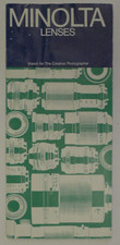 Minolta Lenses Original Product Description Manual Brochure