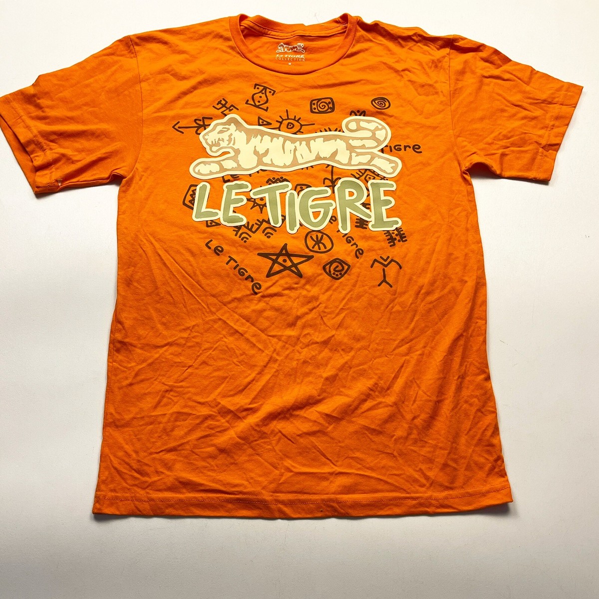 Men's 100% Authentic Le Tigre T-shirt Size Medium Color Orange | eBay