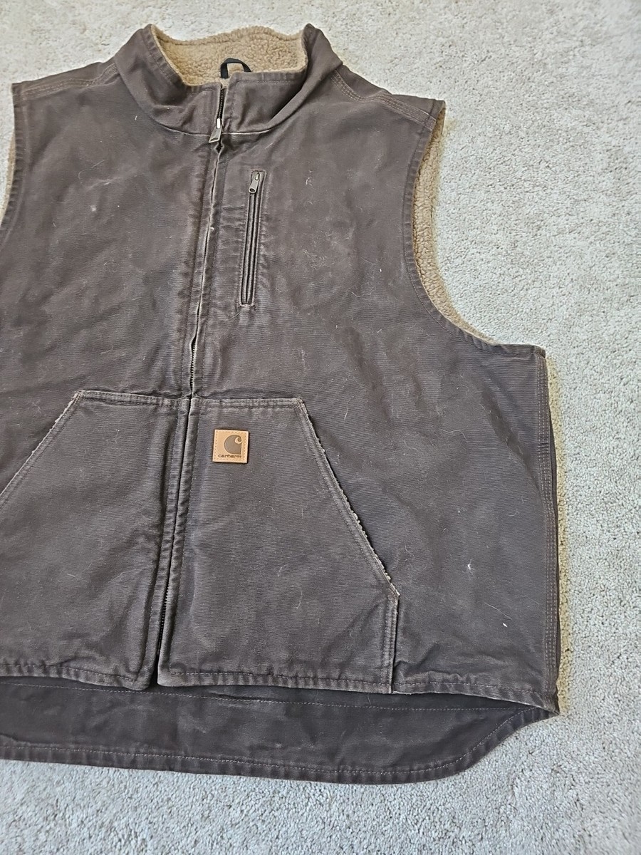 トップス 1940'S VINTAGE / DUCK VEST Vintage Carhartt Vest 2XL XXL V02BRN Duck Canvas Vest