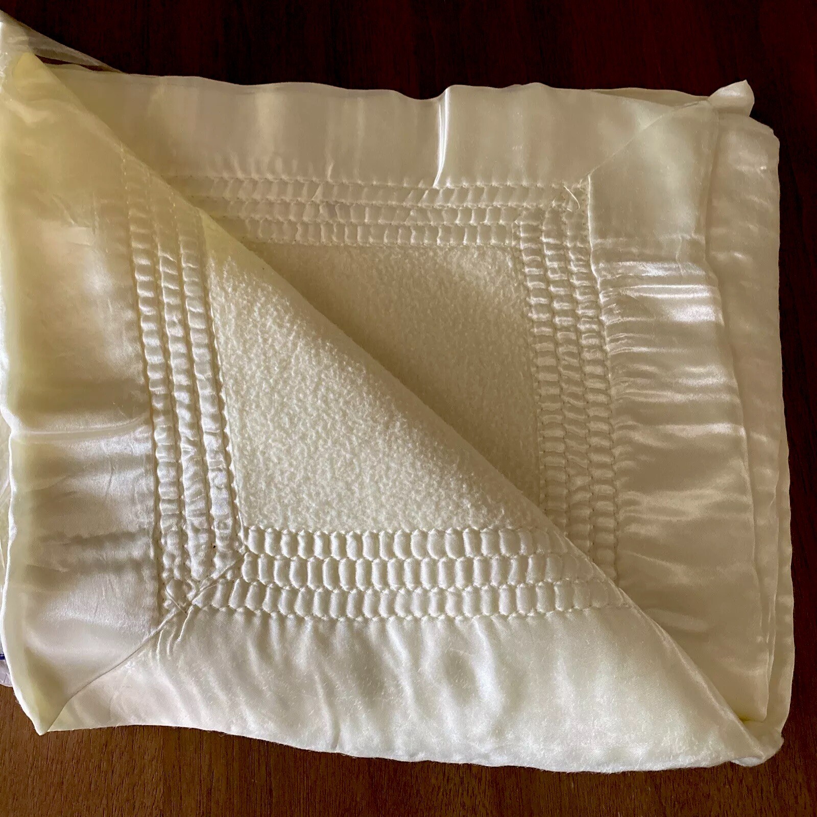 Vintage 50s Baby Crib Blanket Triboro Yellow Original Package Unused 36