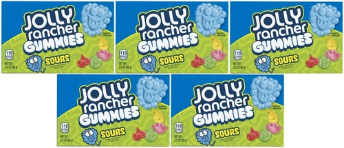 5x Jolly Rancher Sour Gummies Original Flavor 99g Sour & Chewy Gummy Candy