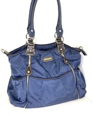 Storksak Olivia Nylon Diaper Bag Detachable Shoulder Strap Blue