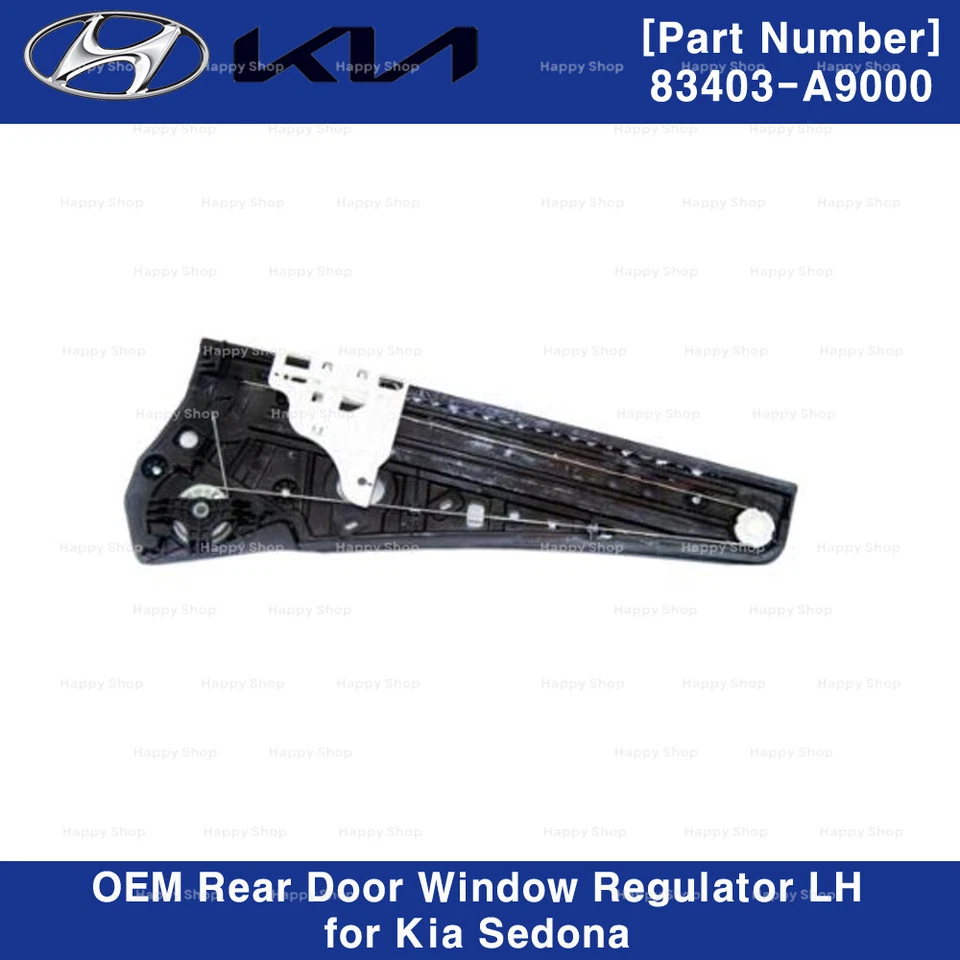 Genuine 83403A9000 Rear Door Window Regulator Left Driver Side for Kia Sedona - Image 2 of 3