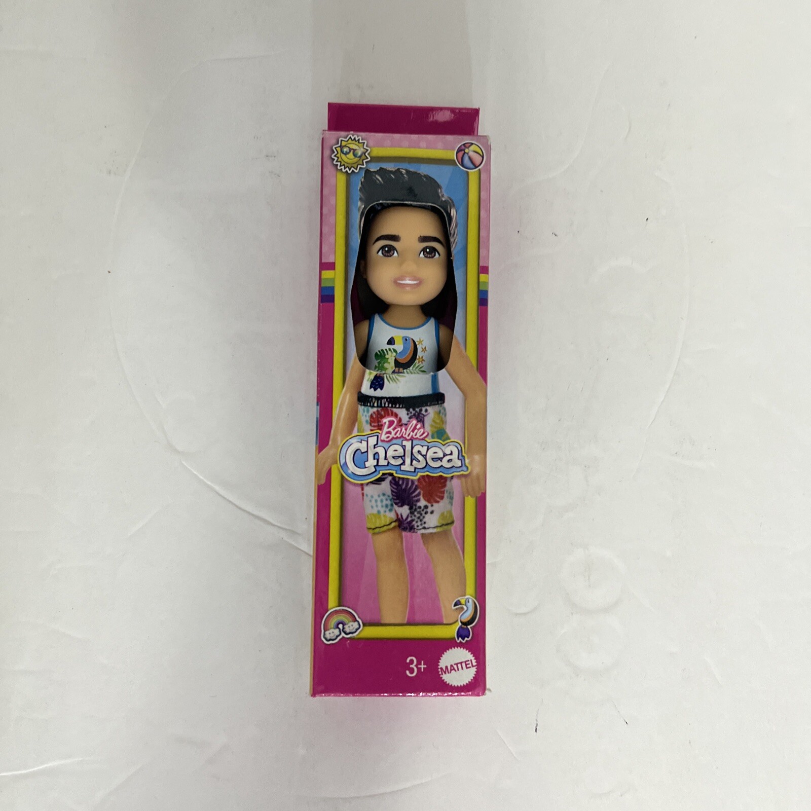 Barbie Chelsea Boy Doll Toucan Top Floral Print Swim Trunks HTK26 - Darrin Doll