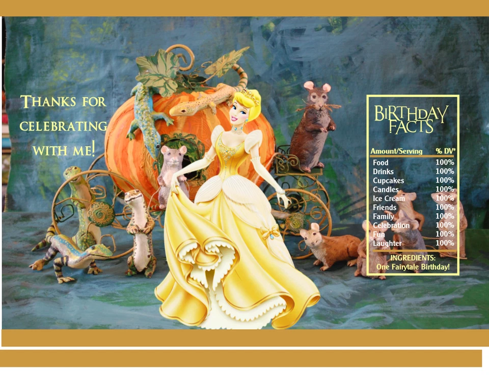 Envolturas de caramelos 12 cumpleaños Baby Shower princesa Cenicienta Hershey extremo cerrado Foto 3 de 4