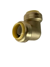 10 Pack XFITTING 1" X 1" Push Fit Elbow Fittings- Lead Free Brass
