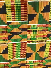 1/2 Yard 100 Cotton Fabric --African Kente cloth pattern