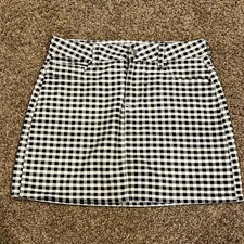 Pacsun Black and White Checkered Gingham Skirt Size 27