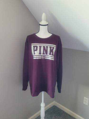 Sweatshirt Victoria's Secret Rose Bling Purdue - Zippé Côtés - Neuf Avec étiquettes