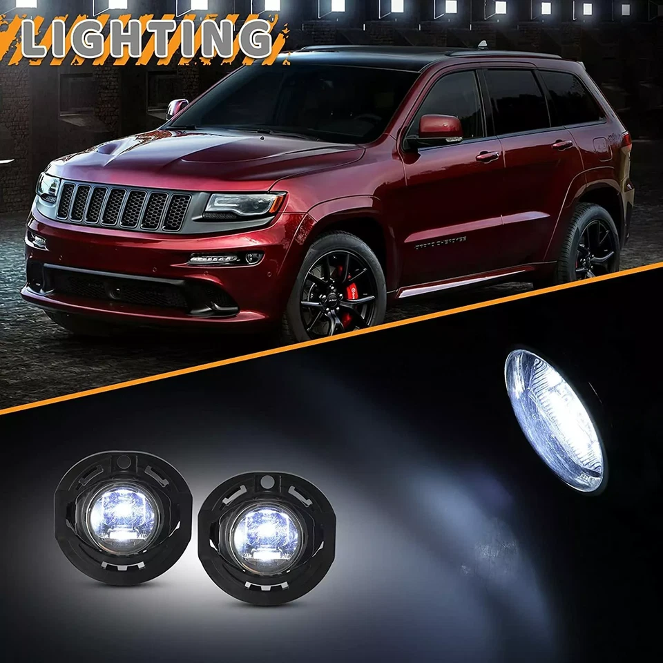 Пара светодиодных противотуманных фар для Jeep Grand Cherokee 2014-2021 годов выпуска левая + правая 5182021AB 15 - Изображение 2 из 4