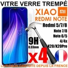 Vitre Film Protection Verre Trempe Xiaomi Redmi 6A/7/8/9/9A Note 5/7/8/9/9S Pro