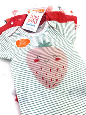 Carter's Baby Bodysuit Size Newborn NB Girls 3pc Snap buttons Children