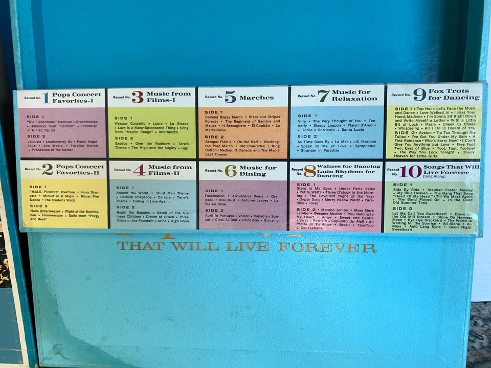 VTG Reader's Digest Popular Music That Will Live Forever 10-LP Vinyl Records Set Foto 4 de 4