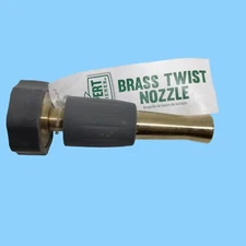 Expert Gardener Brass Twist Nozzle Water Hose Sprayer 4 way Adjustable Metal Tip