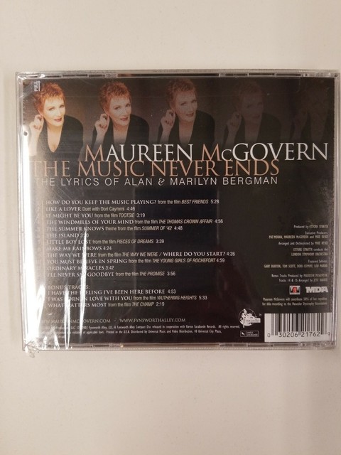 The Music Never Ends The Lyrics Of Alan Marilyn Bergman By Maureen Mcgovern Cd Feb 03 Fynsworth Alley For Sale Online Ebay