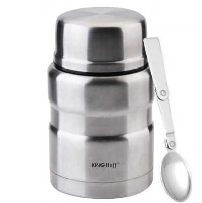 Edelstahl Isolierflasche für Lebensmittel Dinner-Thermoskanne 0,5L KINGHOFF 1457
