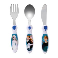 Disney Frozen Children's Kids 3pcs Cutlery Set - Knife, Fork and Spoon, Reusable