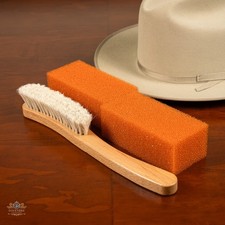 Horsehair Fur/Wool Light Felt Hat Brush Sponge Kit Fedora Western Care