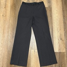 Brooks Brothers Womens Stretch Pleat Wide Leg Trouser Dress Pants 8 Gray Classic