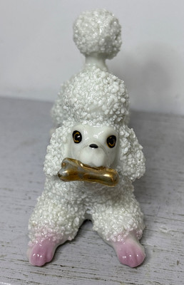 Poodle White Dog Japan Vintage Collectable Figurine
