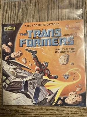 Marvel Books TRANSFORMERS - BATTLE FOR CYBERTRON - (1984) Big Looker Storybook