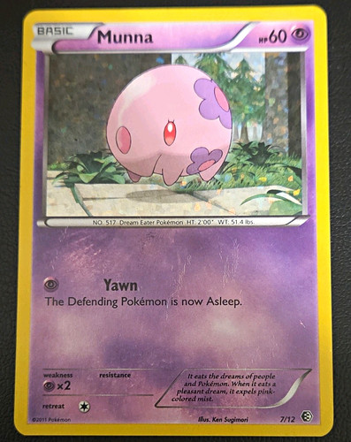 Pokemon TCG Munna 7/12 McDonald's 2011 Promo Holo 60 HP English Sugimori