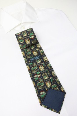 Barton Moda Tie Herren Einheitsgröße Mehrfarbig Spitz Muster Reine Seide