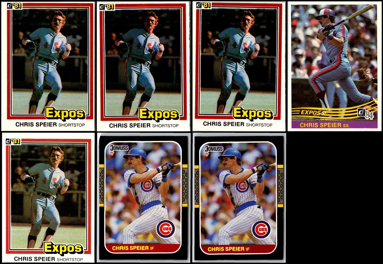 Donruss Chris Speier (7) Card Lot - OVER 40k items sold