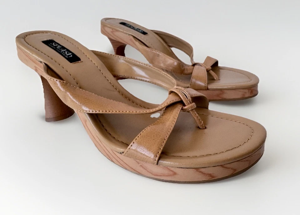 Sandalias de tacón vintage años 90 Y2K SPLASH con tiras zapatos  Foto 2 de 4