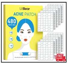 Bulk Pimple Patches, 480 Hydrocolloid Stickers for Face, 3 Size Options