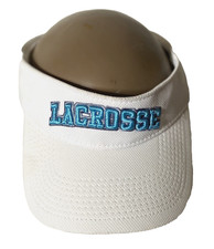 Lacrosse Life Is Lax Sun Visor Hat Adjustable Embroidered Sports Cap White