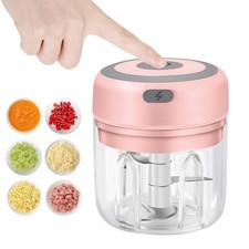 Electric Mini Garlic Chopper, 250ML USB Food Chopper Mincer, Vegetable Onion ...