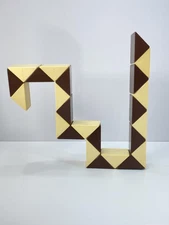 Vintage Rubik's Snake Twist Puzzle 1980s Original Magic Toy Shape Game